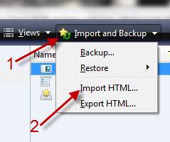 import and backup