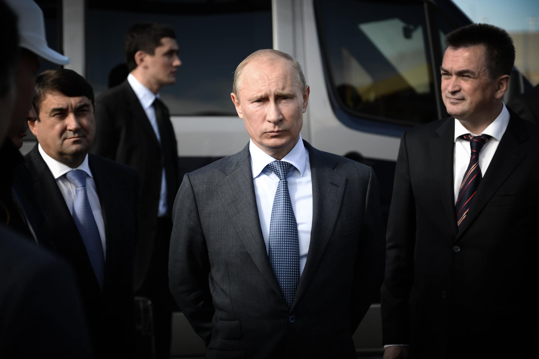 Putin with his bodyguards