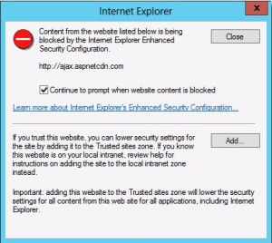 Internet Explorer Enhanced Security Configuration