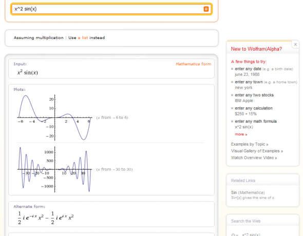 Wolfram Alpha Usage