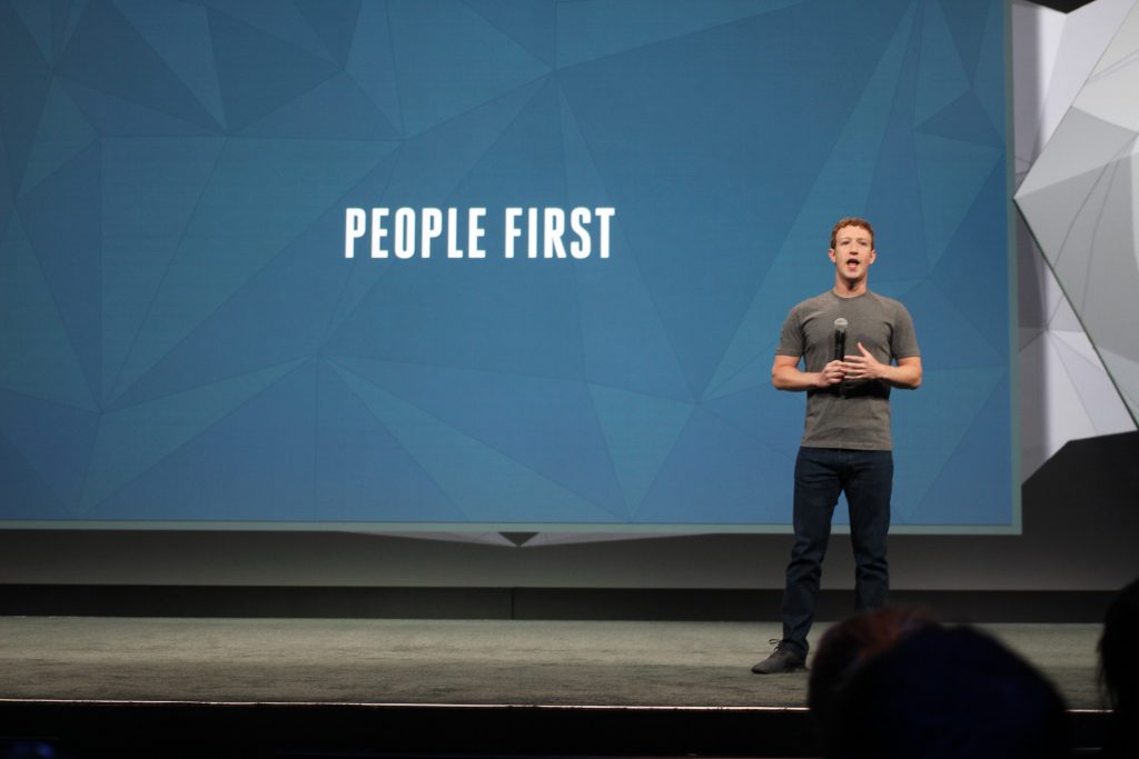 Mark Zuckerberg on stage