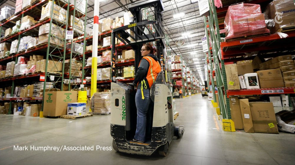 Amazon Worker in the warehouse