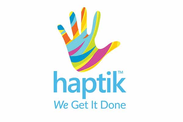 Official logo of Haptik Company.. 