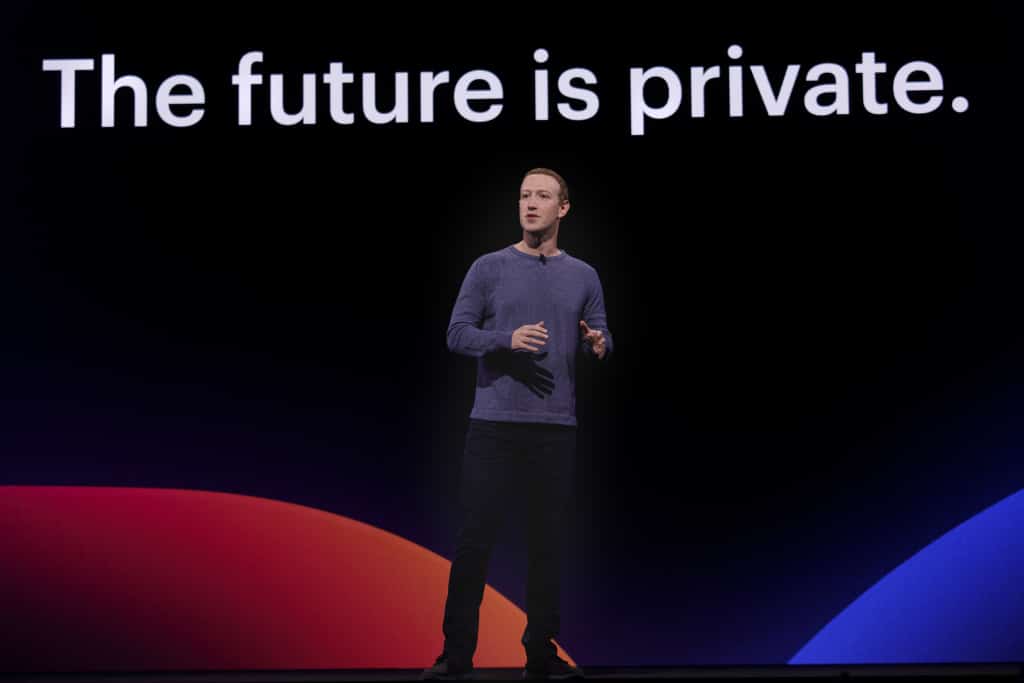 Mark Zuckerberg at a conferene