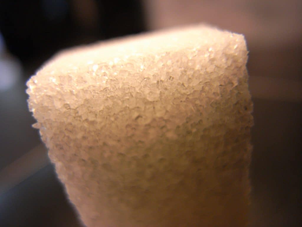 Sugar cube close up