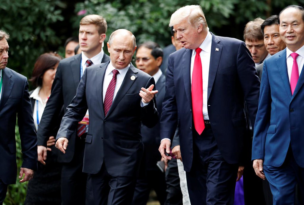 Putin walking with Trump