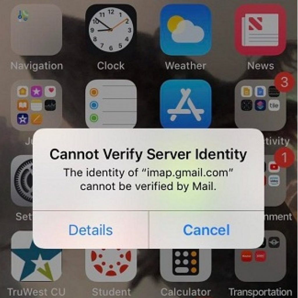 Cannot verify server identity- What to do if you face this error