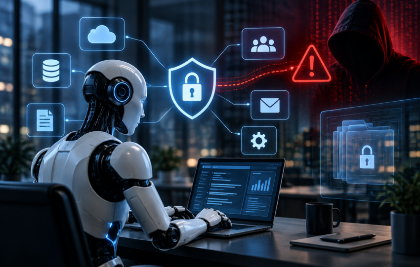AI agent security system protecting enterprise data and connected business tools from cyber threats