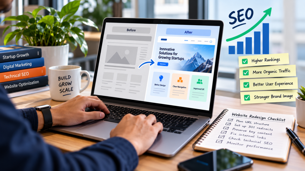 How Startups Can Improve Search Visibility After
a Website Redesign