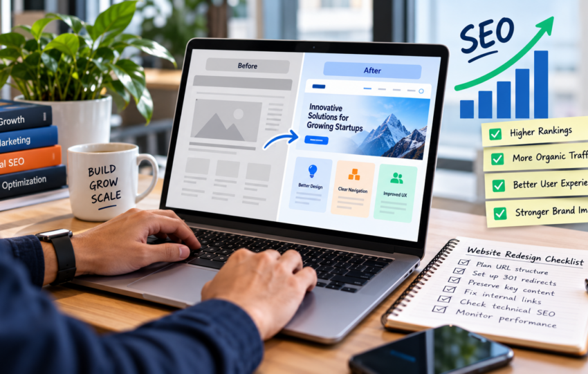 How Startups Can Improve Search Visibility After a Website Redesign