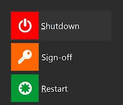 Windows 8 Shutdown Shortcut Key