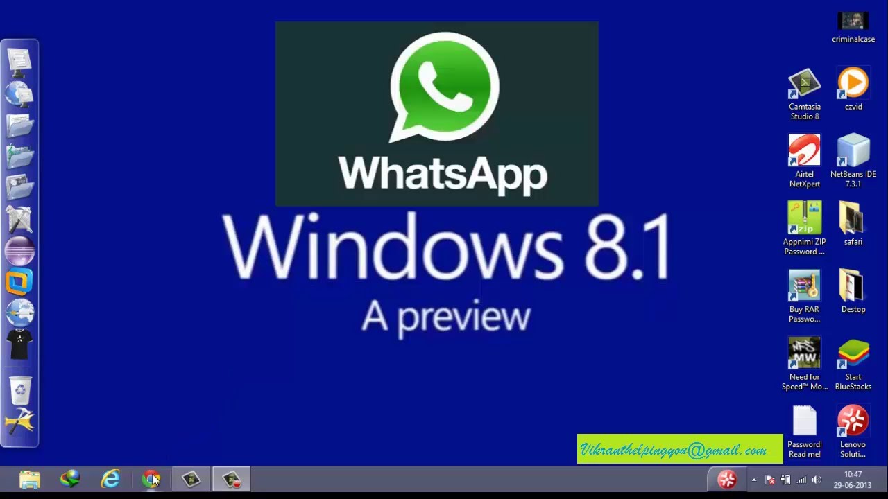 download whatsapp for pc windows 8.1